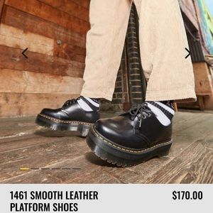 Dr. Martens 1461 platform oxfords 
Smooth leather platform shoes